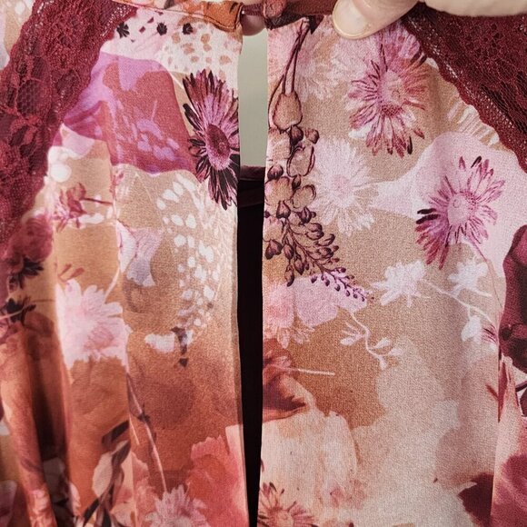 NWT BHLDN Camila Long Sleeve Chiffon Mini Dress Pink Medium - Picture 12 of 16